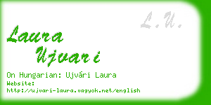 laura ujvari business card